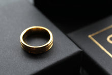 Load image into Gallery viewer, Tungsten Carbide Ring with Gold IP Plating

