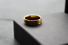 Load image into Gallery viewer, Tungsten Carbide Ring with Gold IP Plating
