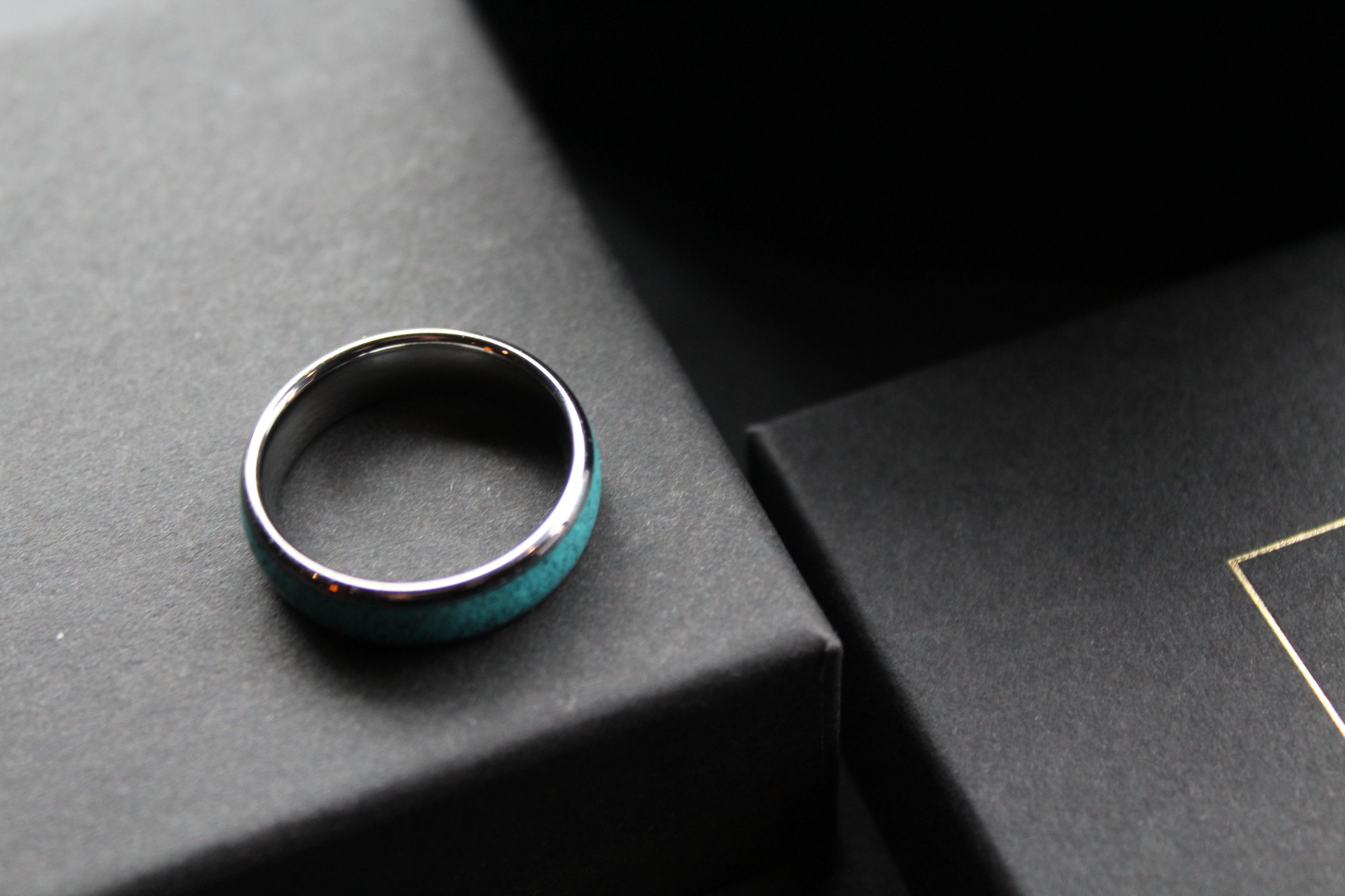 Tungsten Carbide Turquoise Ring