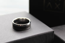Load image into Gallery viewer, Tungsten Ring with Black Carbon Inlay
