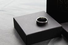Load image into Gallery viewer, Tungsten Ring with Black Carbon Inlay

