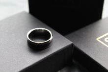 Load image into Gallery viewer, Tungsten Ring with Black Carbon Inlay
