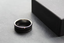 Load image into Gallery viewer, Tungsten Ring with Black Carbon Inlay
