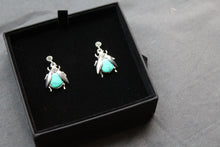 Load image into Gallery viewer, Turquoise Beetle Earrings
