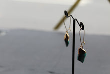 Load image into Gallery viewer, Turquoise Kidney Stone Dropper Earrings
