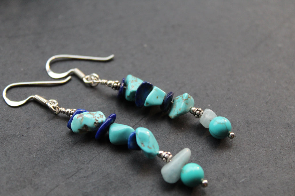 Turquoise Nugget Earring