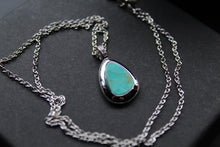 Load image into Gallery viewer, Turquoise Tear Drop Pendant and Chain
