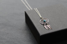 Load image into Gallery viewer, Turquoise &amp; Silver Dream Catcher Necklace
