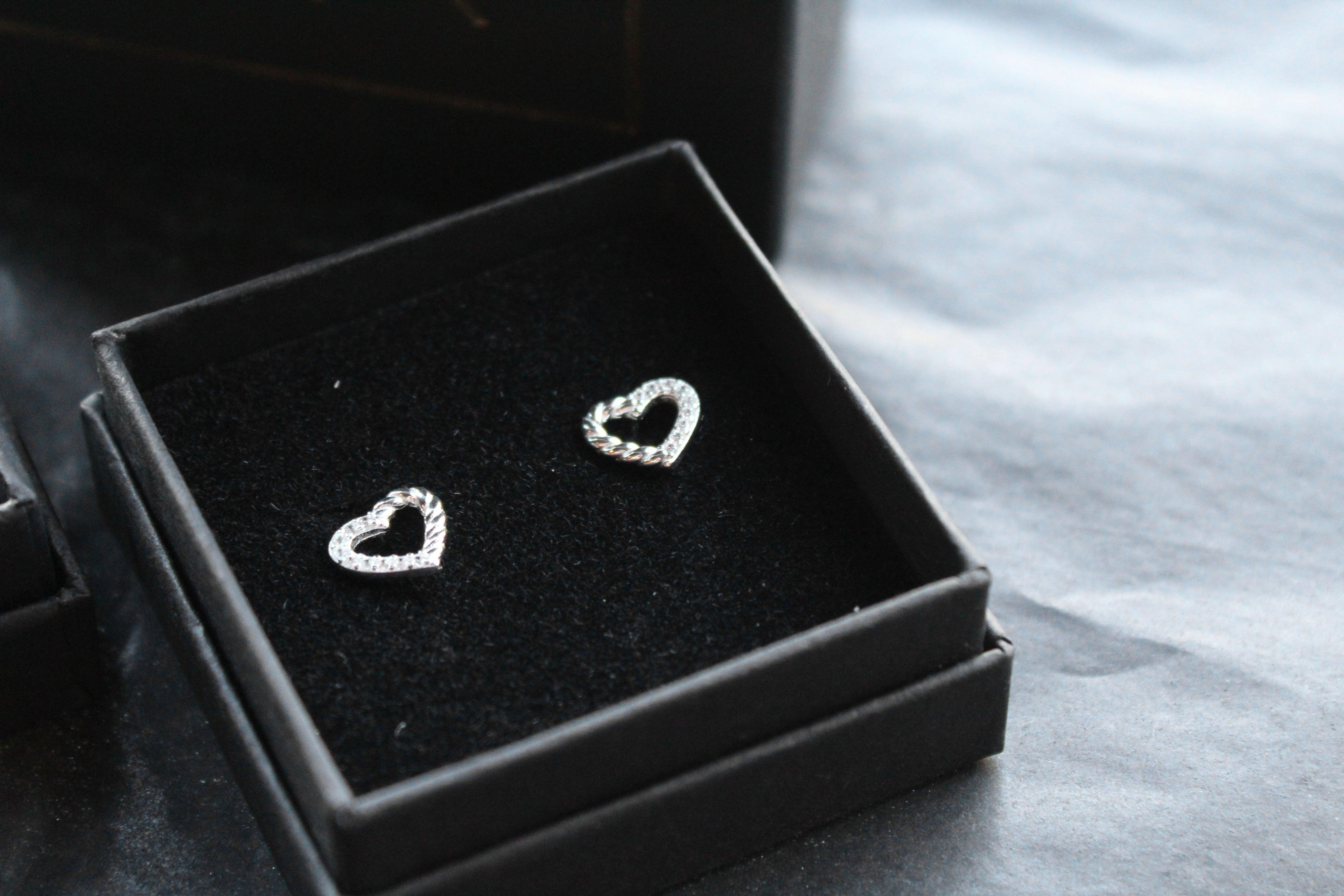 Twisted Open Heart Studs