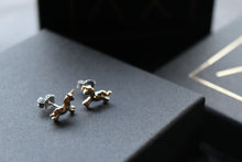 Load image into Gallery viewer, Two-tone Unicorn Studs
