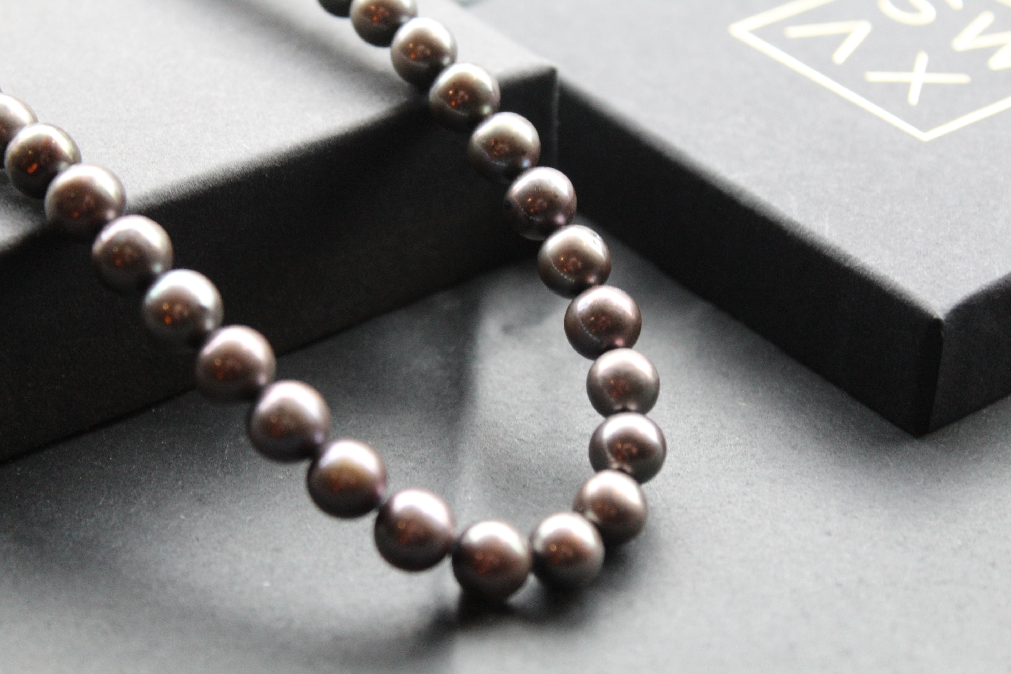Unisex Black Fresh Water Pearl Necklace
