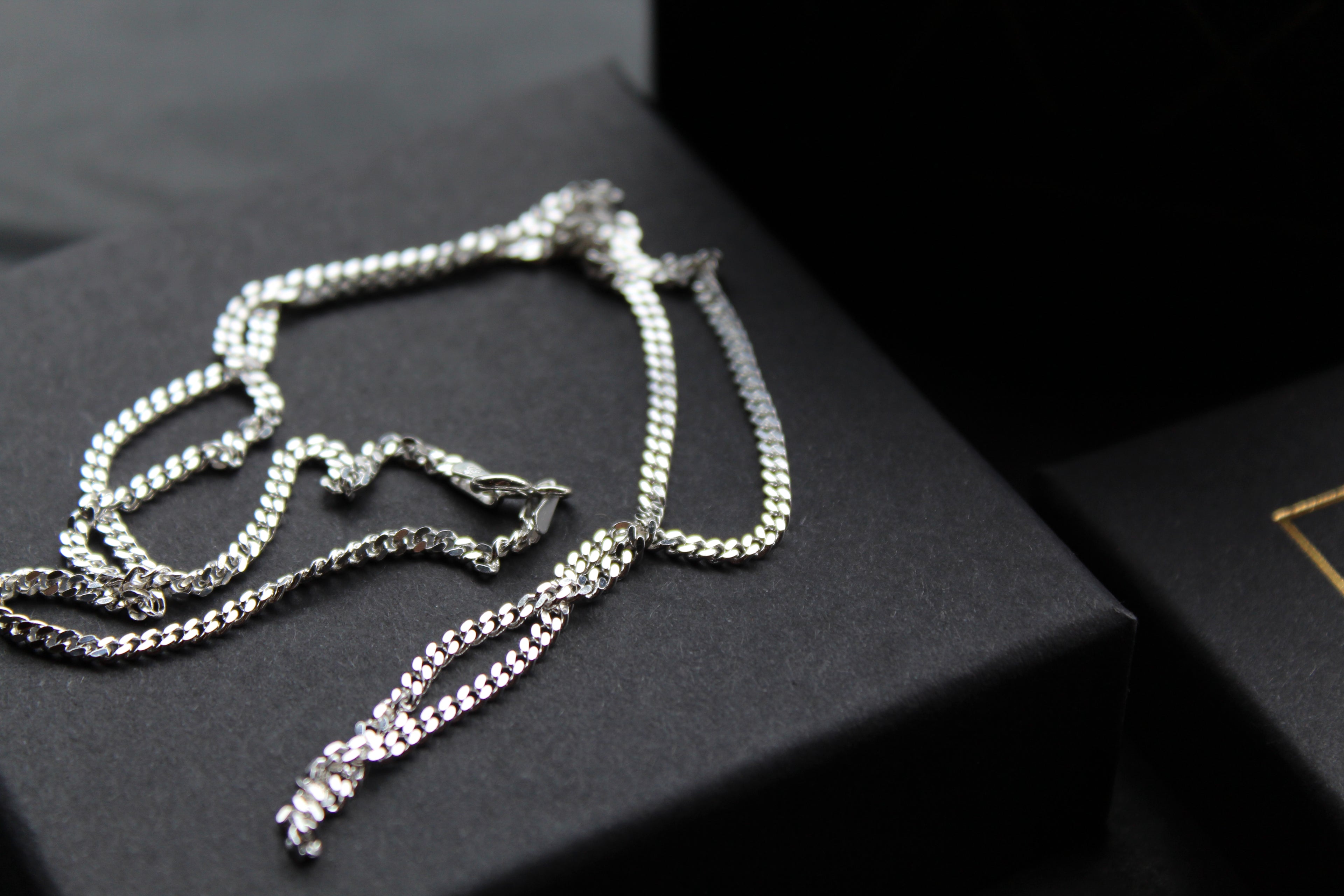 Unisex Silver Curb Chains
