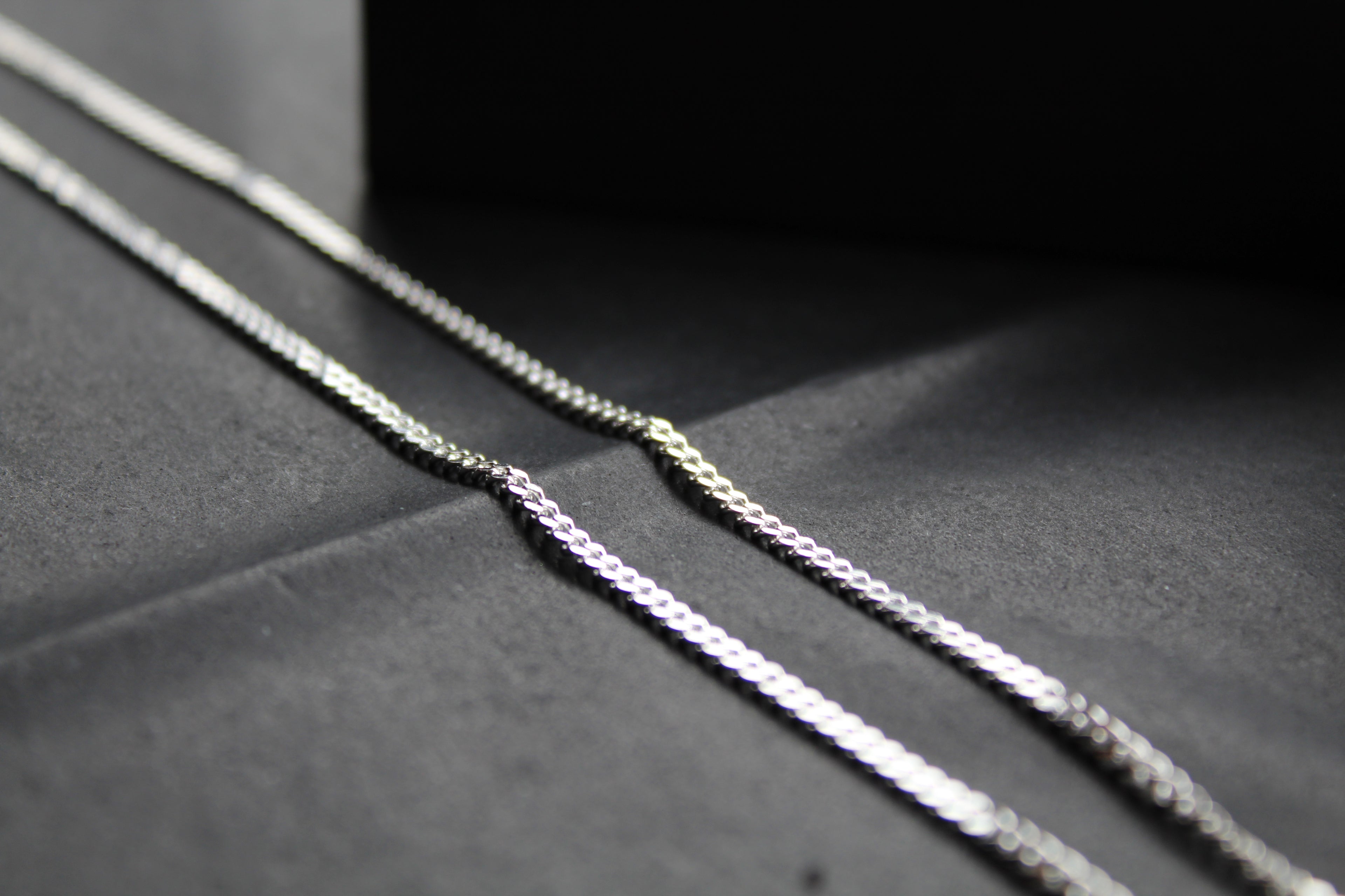 Unisex Silver Curb Chains