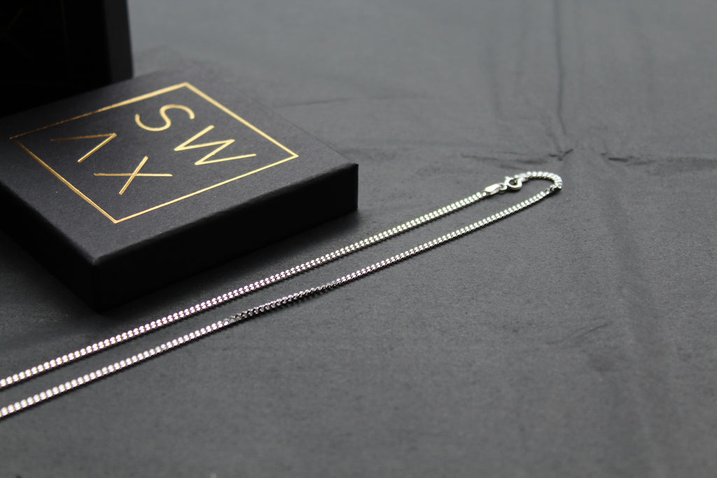 Unisex Silver Curb Chains