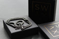 Unisex Stainless Steel Necklace with Gunmetal Plating