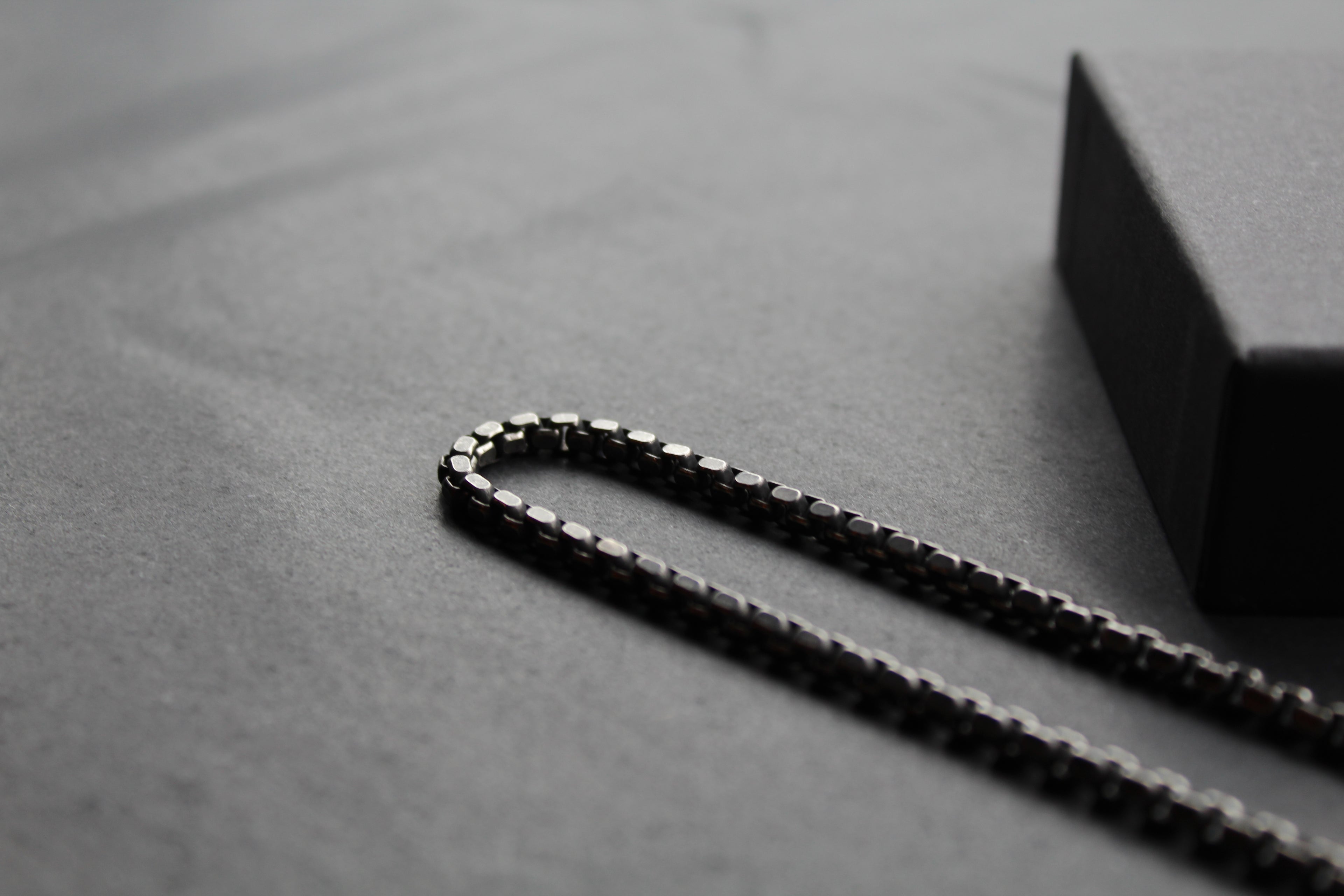 Unisex Stainless Steel Necklace with Gunmetal Plating