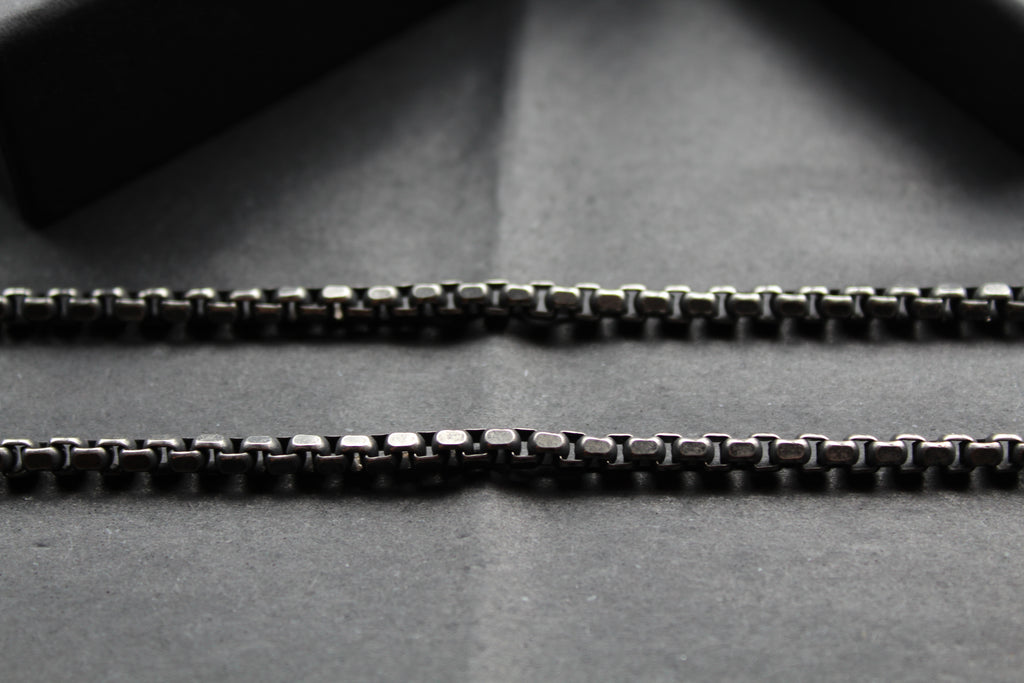 Unisex Stainless Steel Necklace with Gunmetal Plating