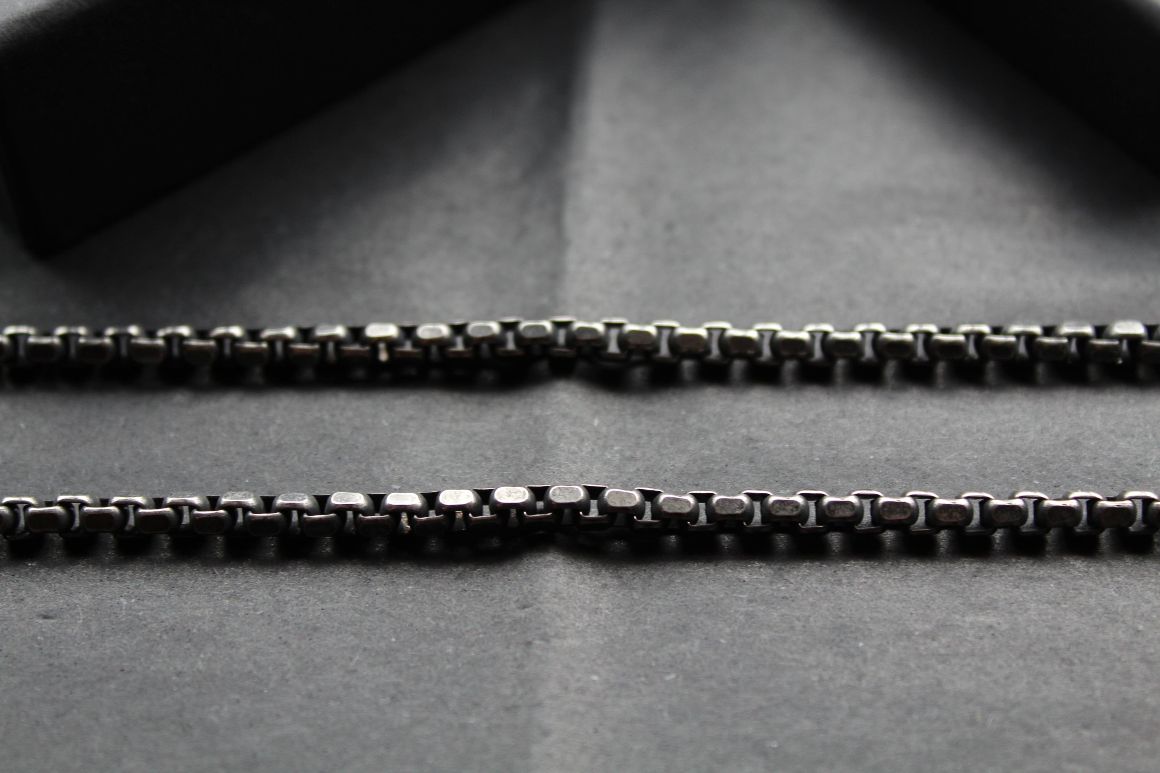 Unisex Stainless Steel Necklace with Gunmetal Plating