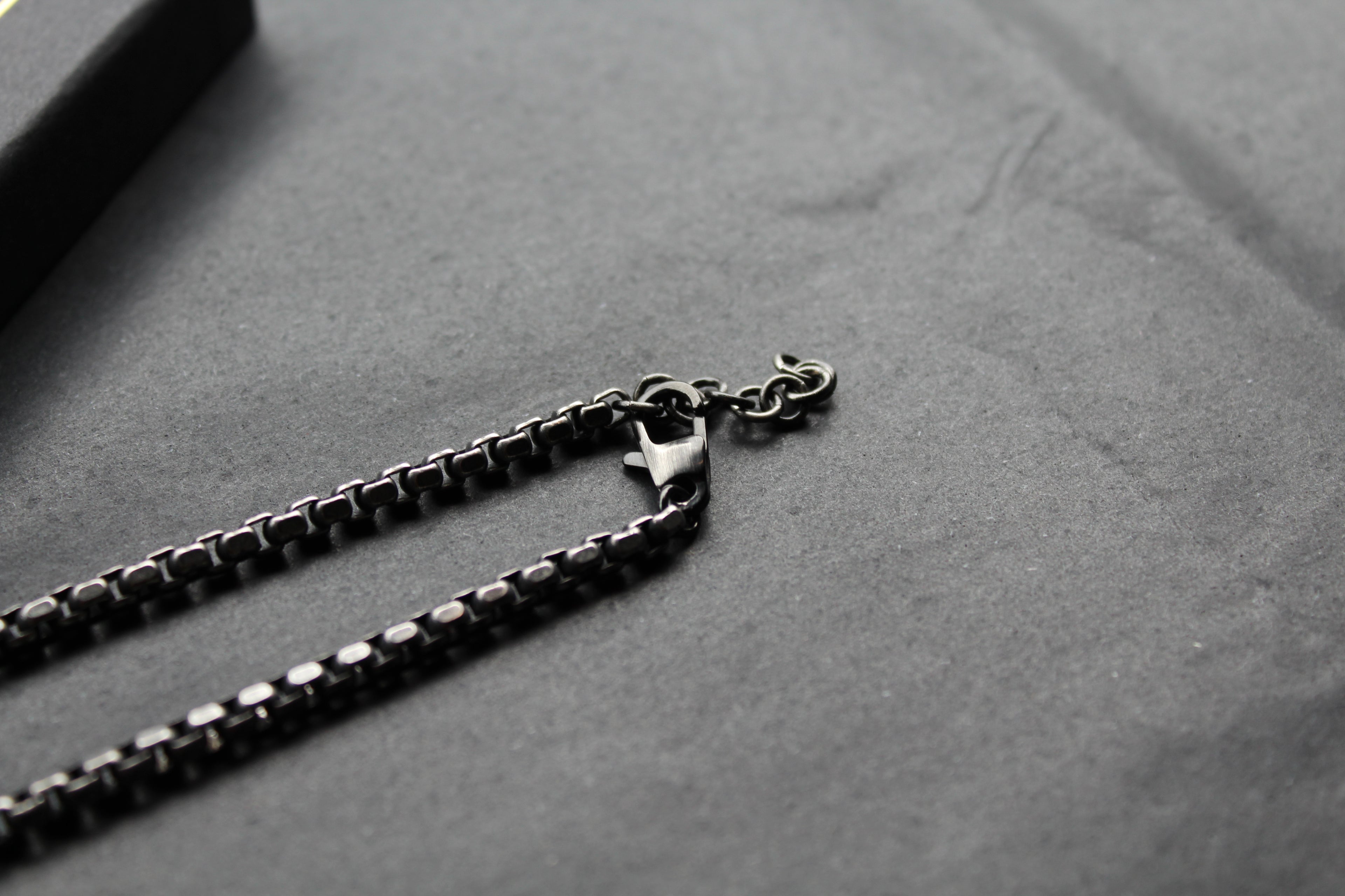 Unisex Stainless Steel Necklace with Gunmetal Plating