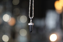 Load image into Gallery viewer, Volcanic Glass Hex Pendant and Chain
