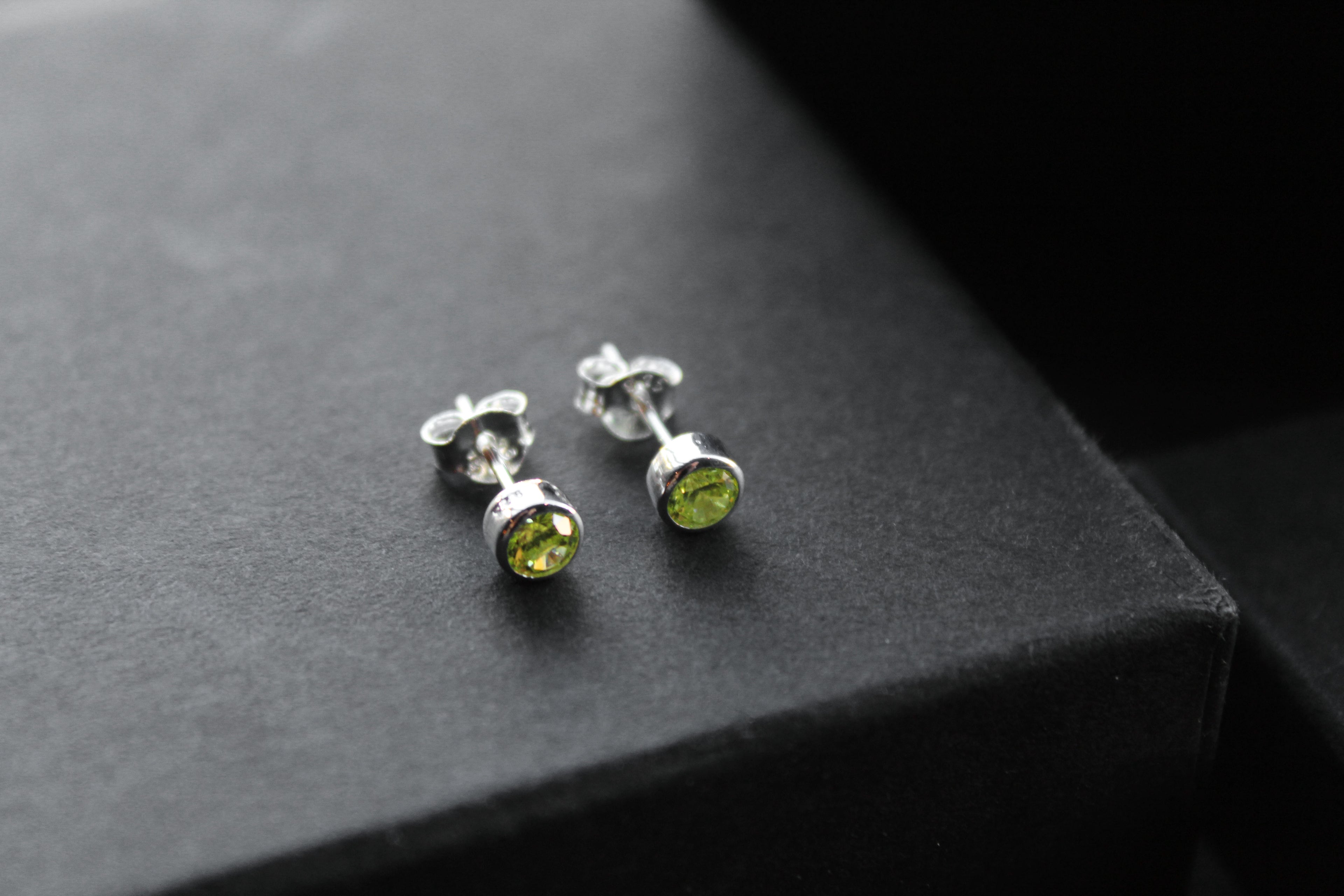 Yellow Topaz Silver Studs
